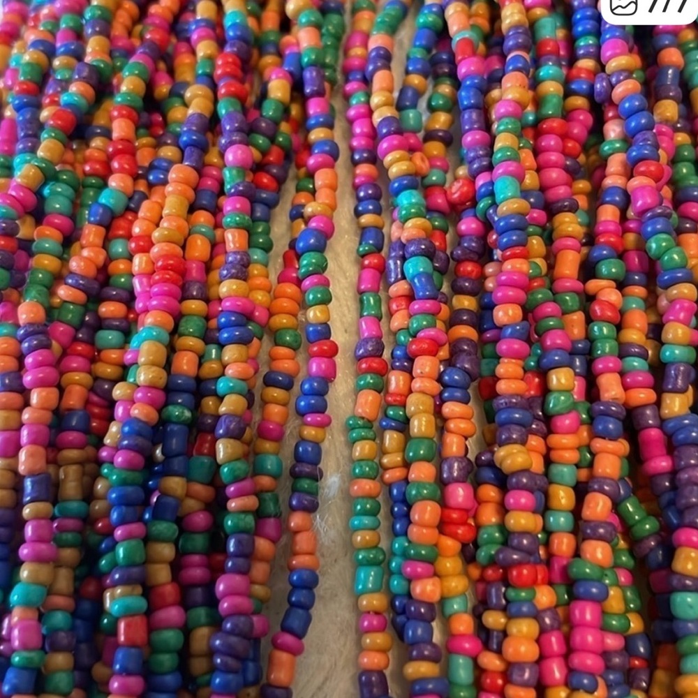Vibrant Bold Multi Colored Strands Graduated With… - image 8